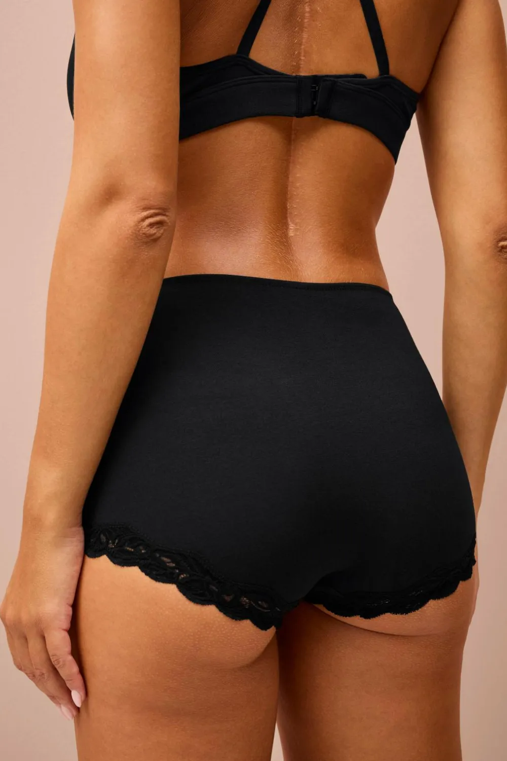 Ellos Trusser>Collection Boxershorts med høj talje 3-pak Sort rosa lilla solid
