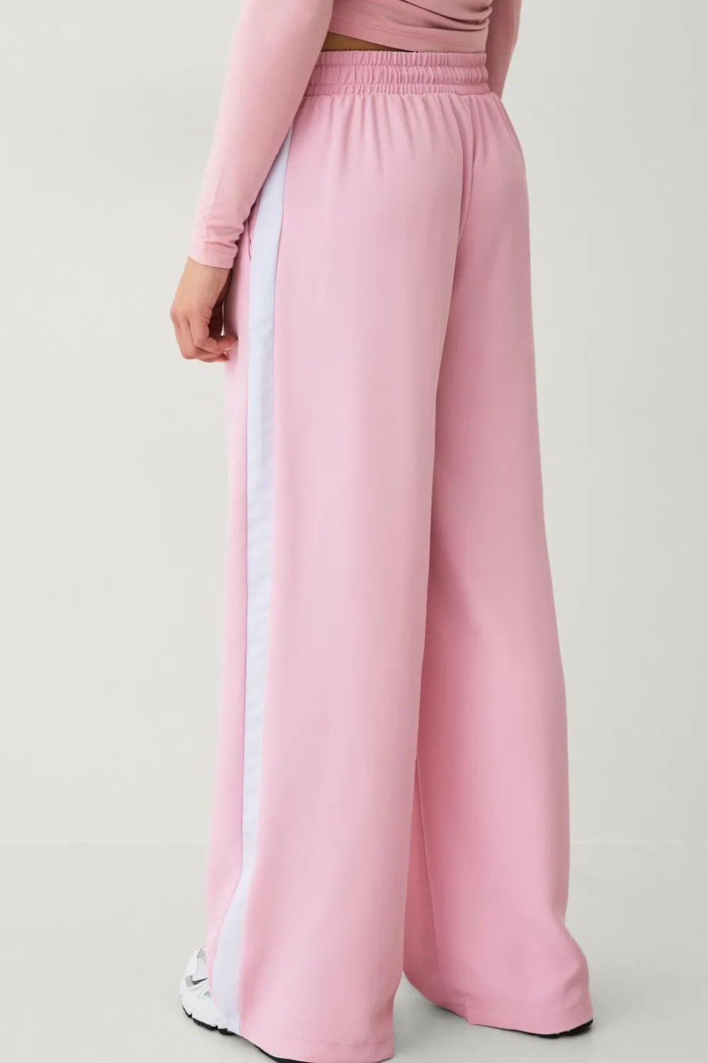 Ellos Bukser & Leggings>Collection Brede bukser med sidestriber lyserød