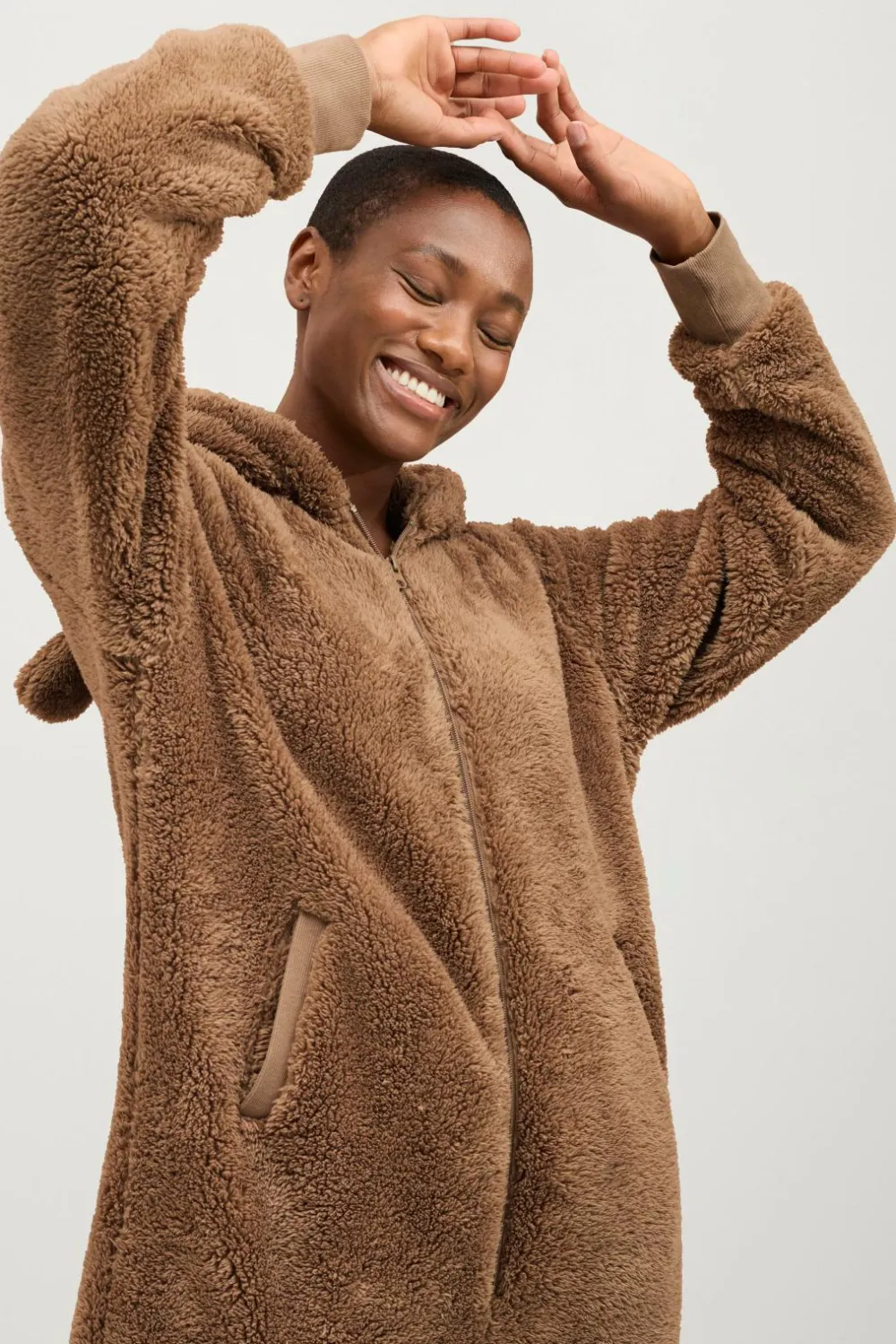 Ellos Nattøj|Loungewear & Homewear>Collection Buksekjole med ører Brun