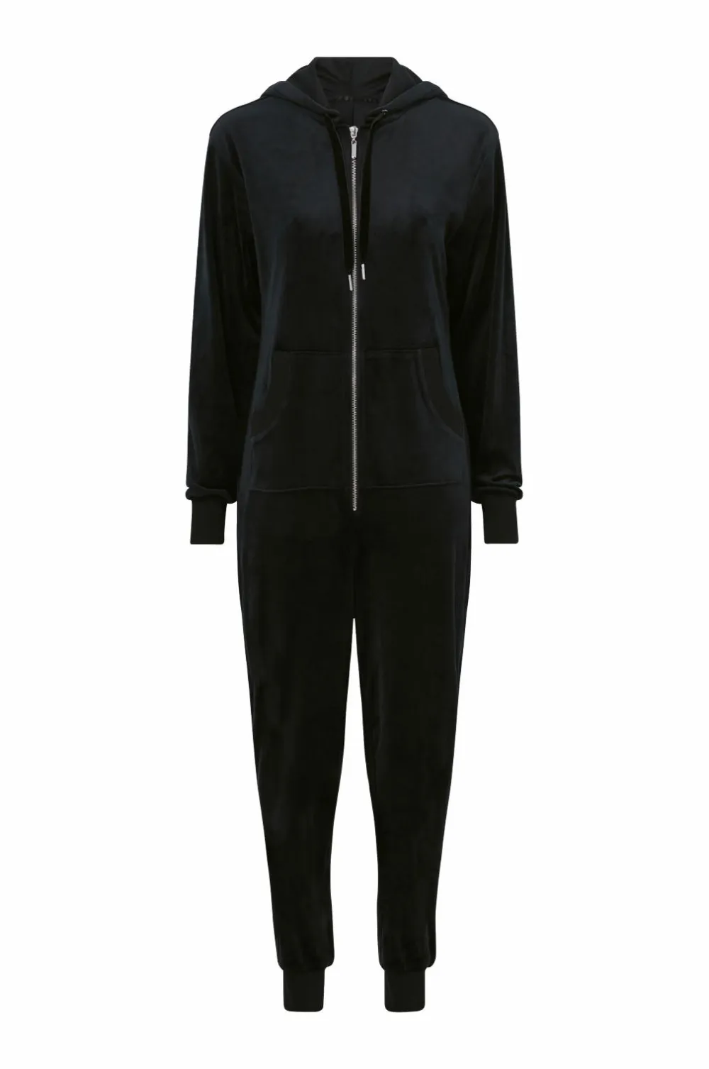 Ellos Nattøj|Loungewear & Homewear>Collection Buksekjole med ribbede detaljer Sort