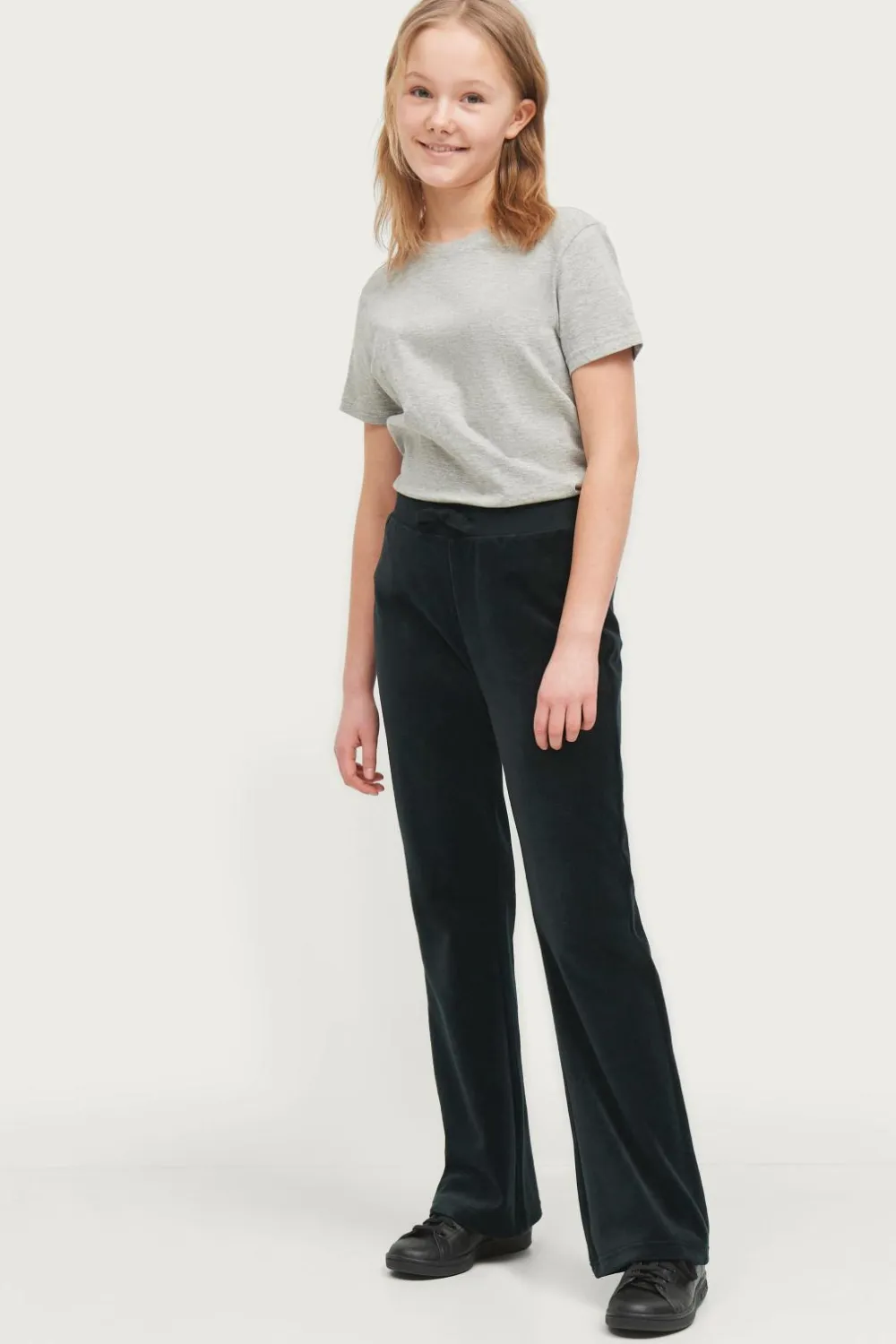 Ellos Collection Bukser Clare i velour Black mdf/metal Discount