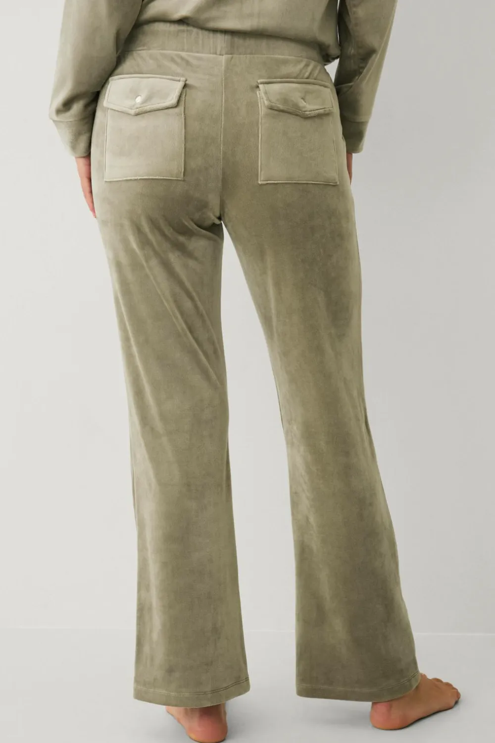 Ellos Loungewear & Homewear|Bukser>Collection Bukser i velour Grøn farve