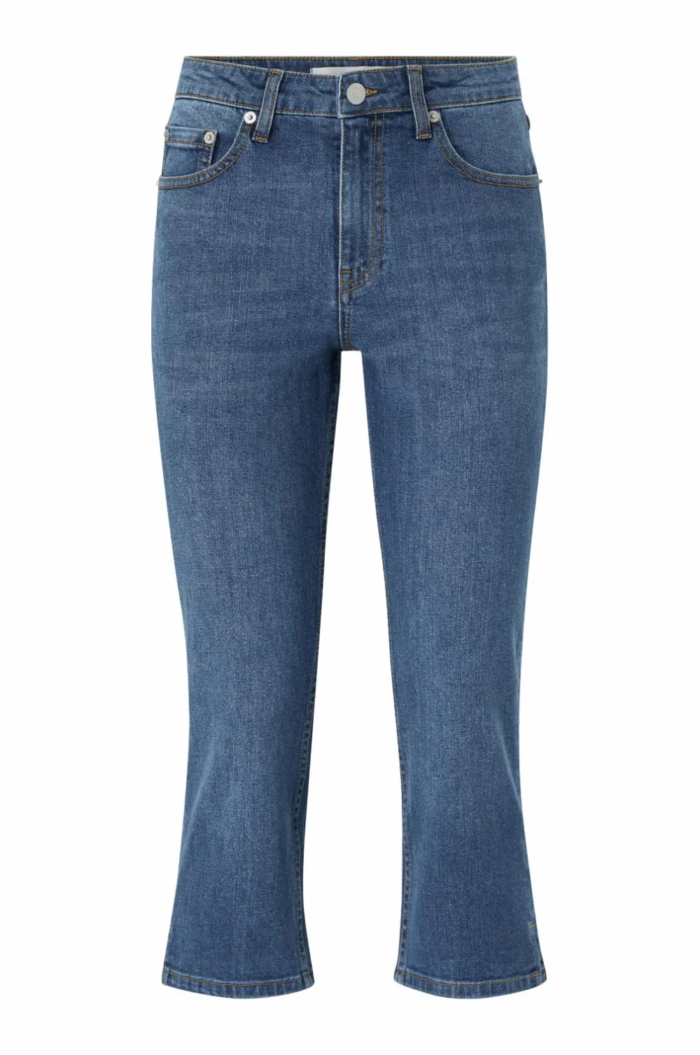 Ellos Jeans>Collection Caprijeans Mellanblå