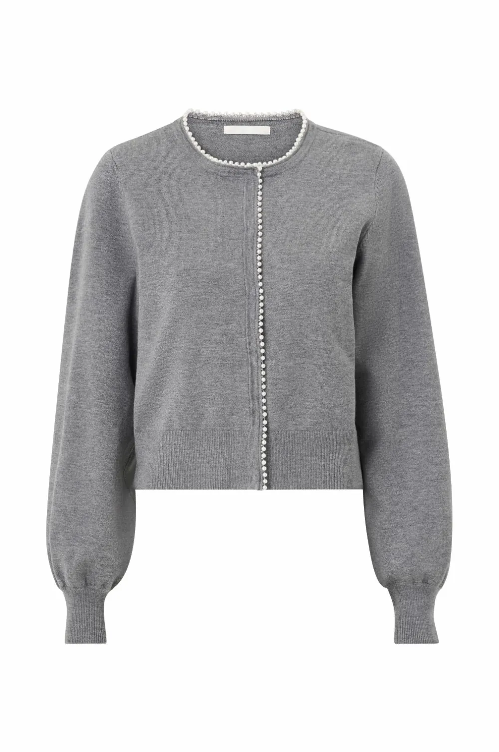 Ellos Trøjer & Cardigans>Collection Cardigan med perler Grå