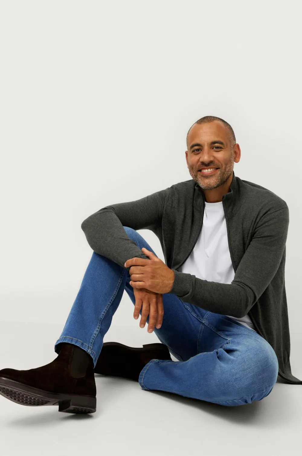 Ellos Basistøj|Trøjer>Collection Cardigan Colin Antracitgrå