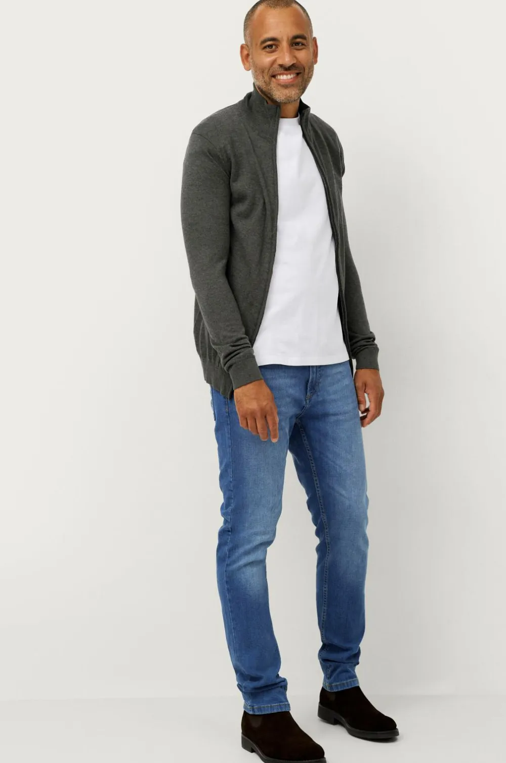 Ellos Basistøj|Trøjer>Collection Cardigan Colin Antracitgrå