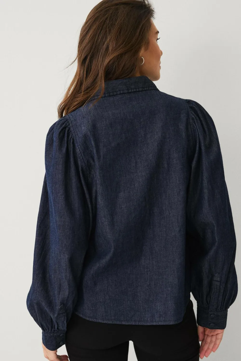 Ellos Skjorter & Bluser>Collection Cowboyskjorte Mørkeblå