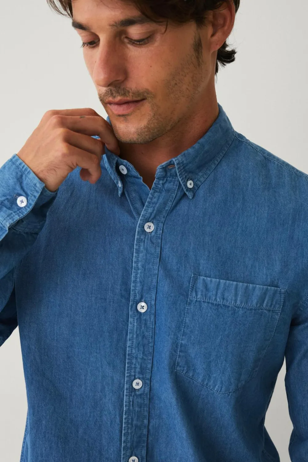 Ellos Collection Cowboyskjorte Bryant Lyseblå denim Sale