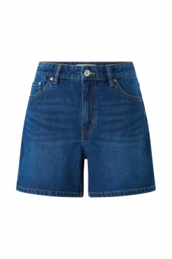 Ellos Collection Denimshorts Petra Mom Mørkeblå Online