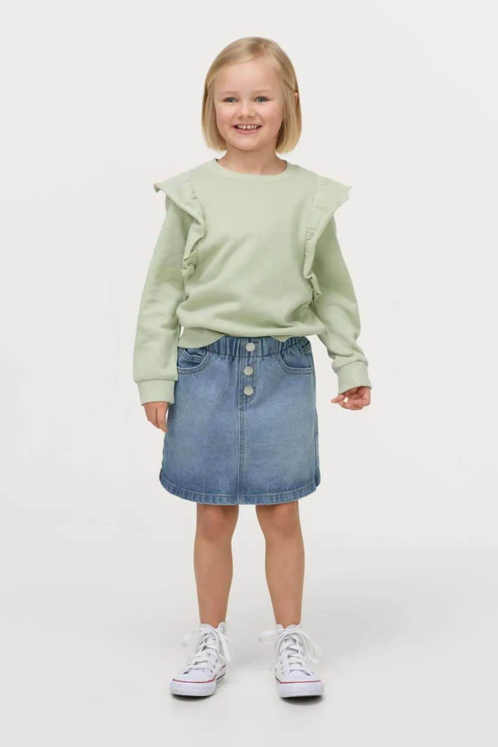 Ellos Collection Denimnederdel Avery Denim blå Hot