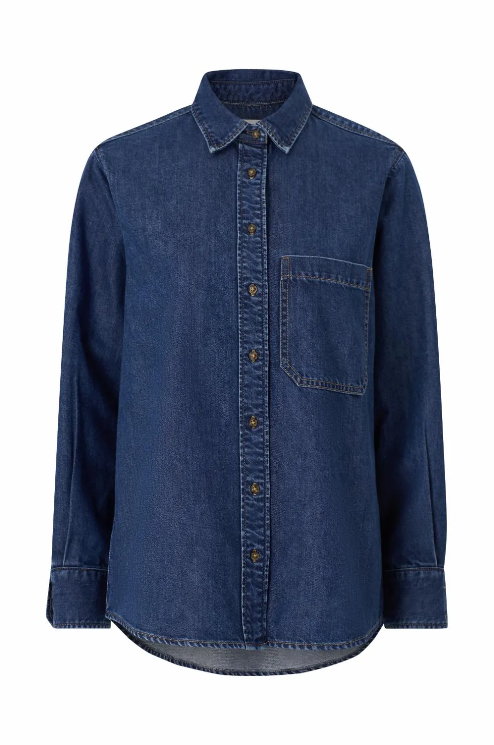 Ellos Collection Denimskjorte Mørkeblå Outlet