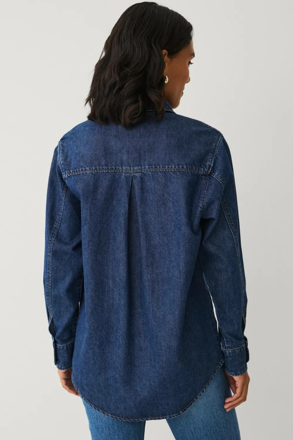 Ellos Collection Denimskjorte Mørkeblå Outlet