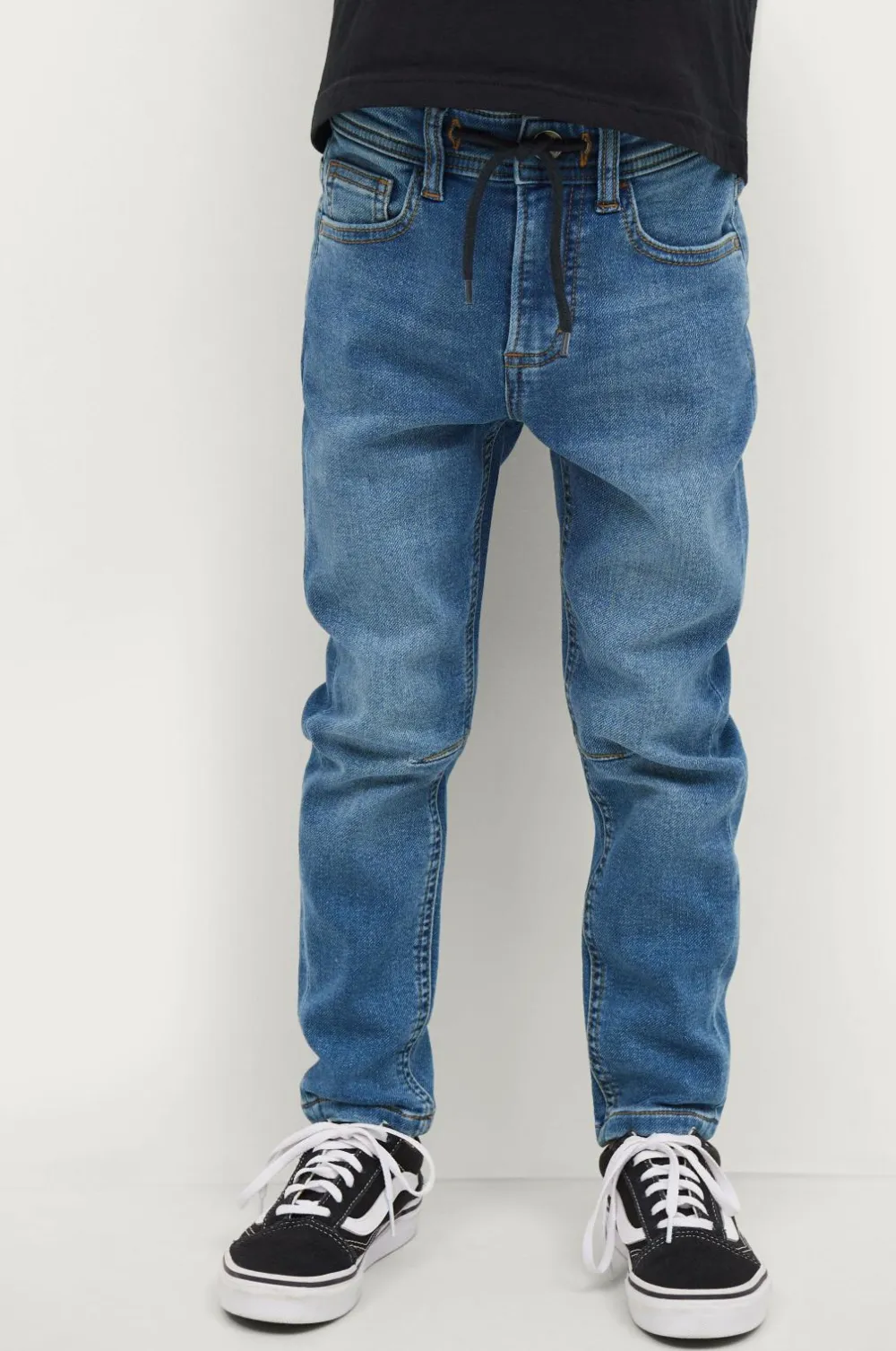 Ellos Jeans>Collection Denimjoggers Elvis Blå vasket
