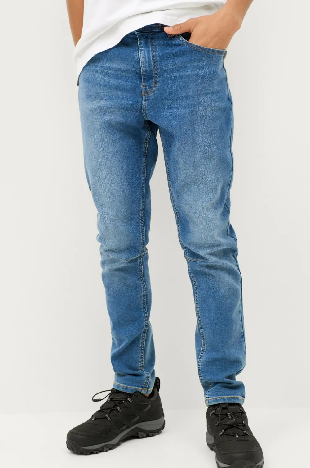 Ellos Collection Denimjoggers Dean Blå vasket Outlet