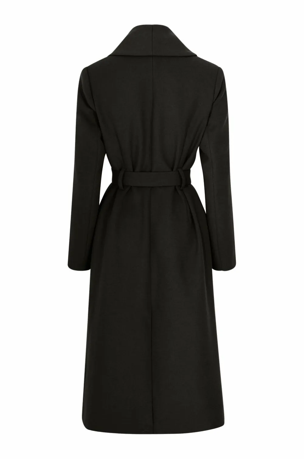 Ellos Collection Dobbeltradet frakke med sjalskrave Sort Online