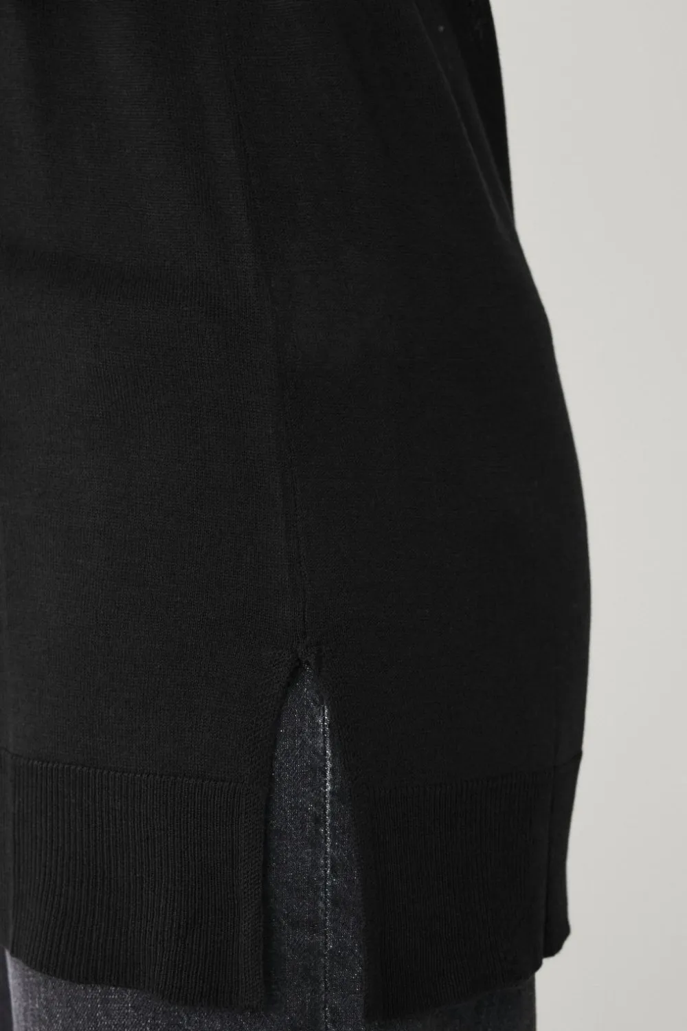 Ellos Basistøj>Collection Fintstrikket cardigan Sort