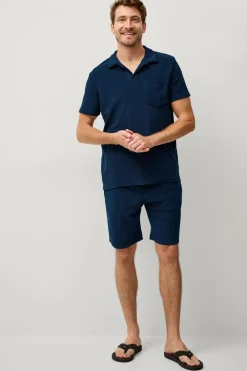 Ellos Collection Frottéshorts Marineblå Sale