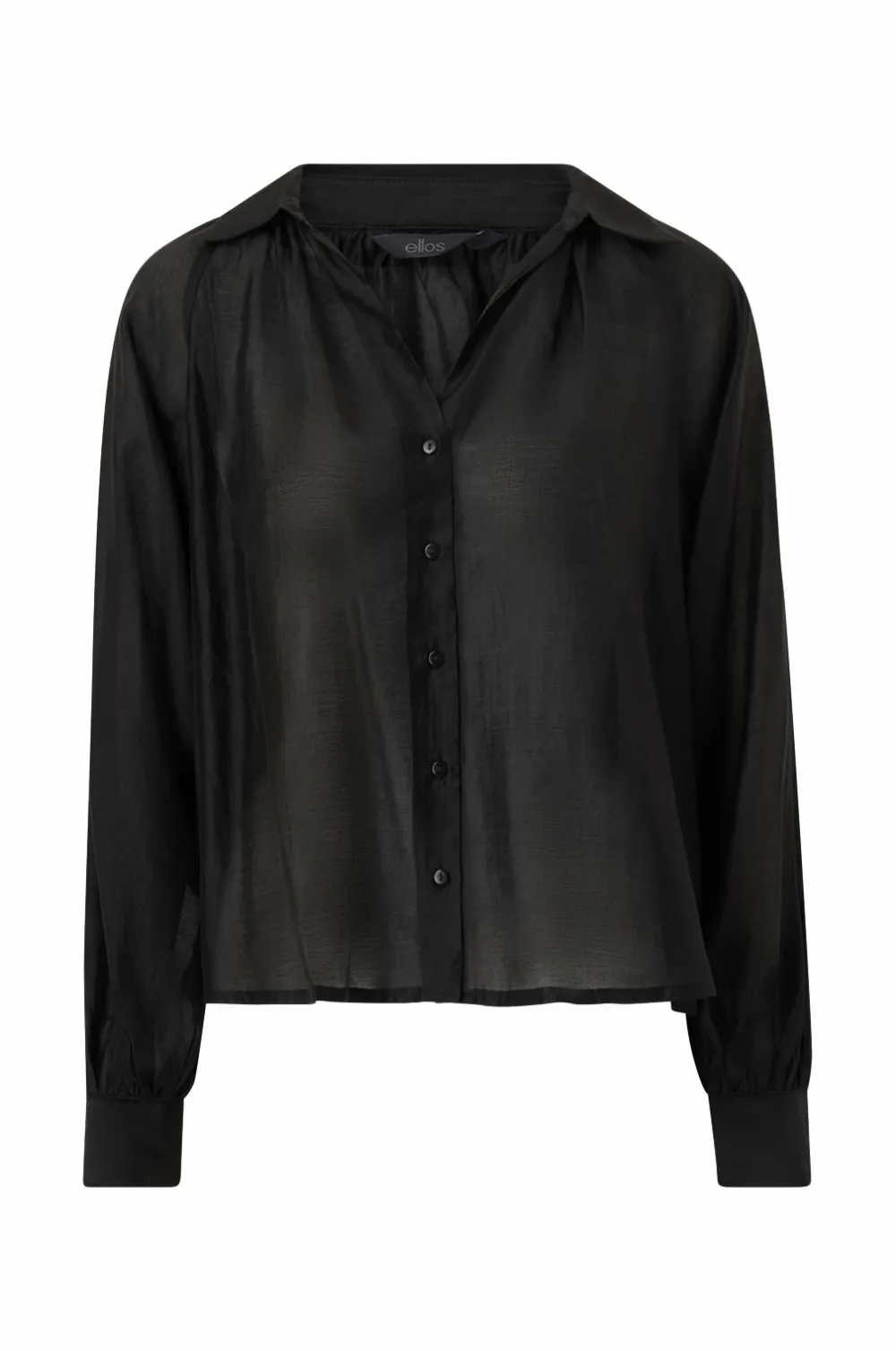 Ellos Skjorter & Bluser>Collection Gennemsigtig bluse med v-hals sort