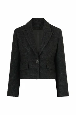Ellos Collection Habitjakke i bouclé sort Sale