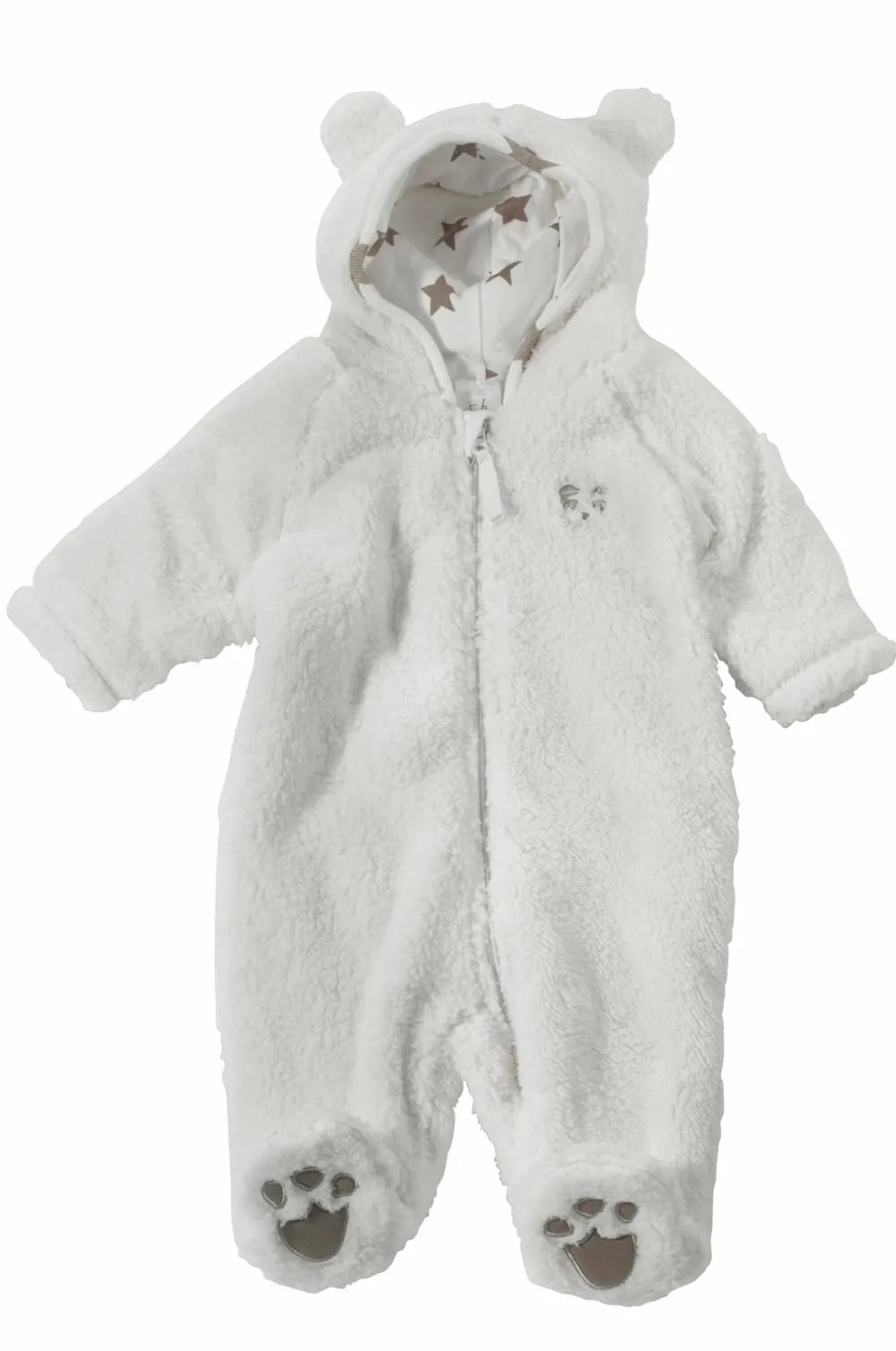 Ellos Overtøj>Collection Heldragt Teddy med ører Naturlig hvid