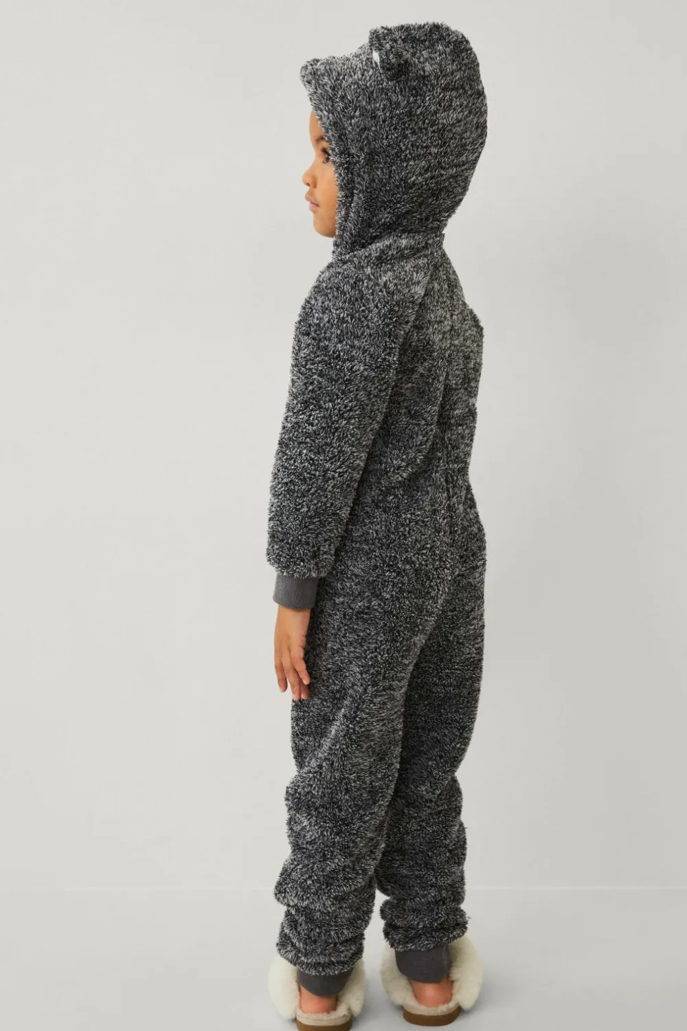 Ellos Jumpsuits>Collection Heldragt i fleece Gråmelange