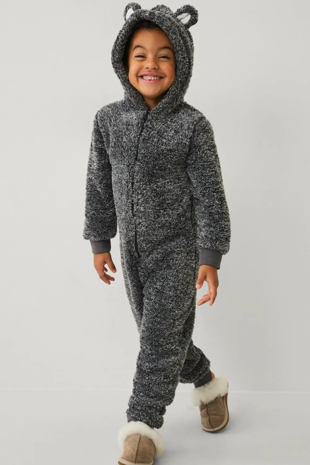 Ellos Jumpsuits>Collection Heldragt i fleece Gråmelange