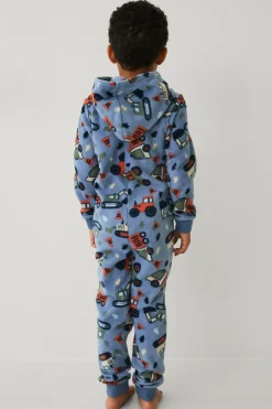 Ellos Collection Heldragt i fleece blå Sale