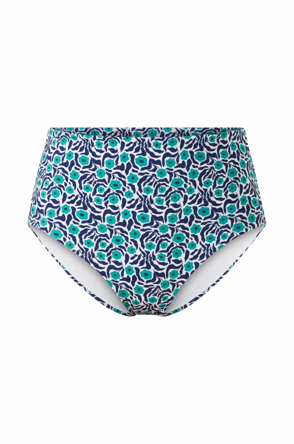 Ellos Badetøj|Badetøj>Collection Høj, helt foret bikinitrusse Grønblomstret