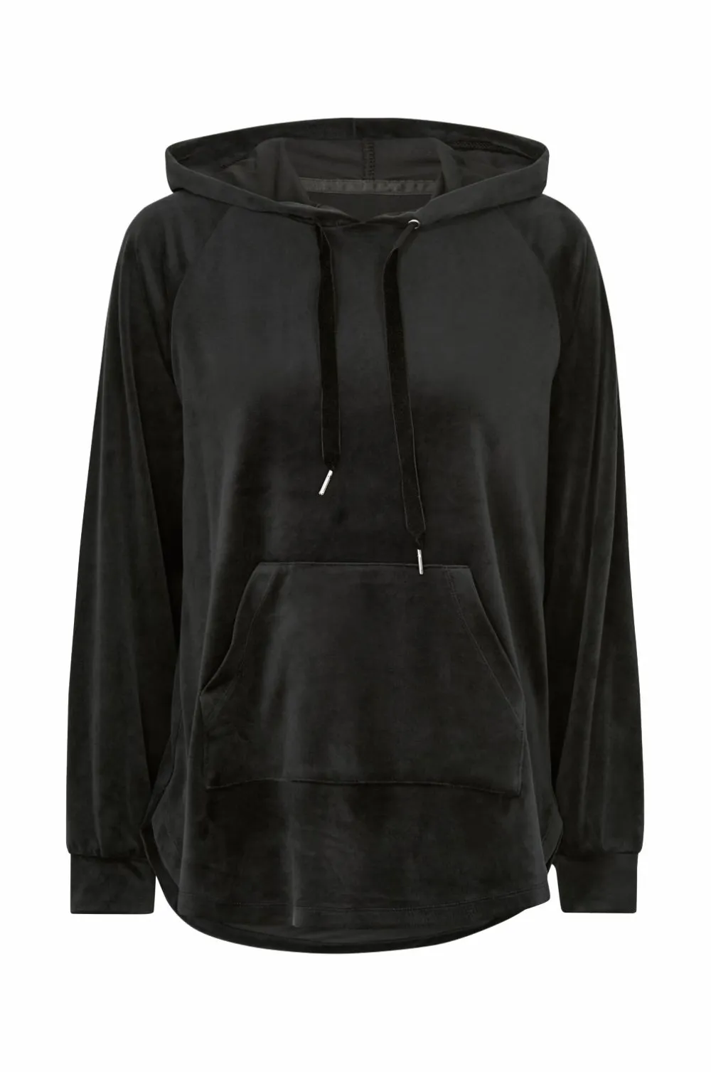 Ellos Loungewear & Homewear>Collection Hættetrøje i velour Sort
