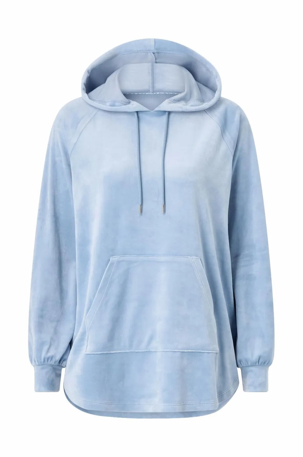 Ellos Loungewear & Homewear|Sweatshirts & Hoodies>Collection Hættetrøje i velour lyseblå