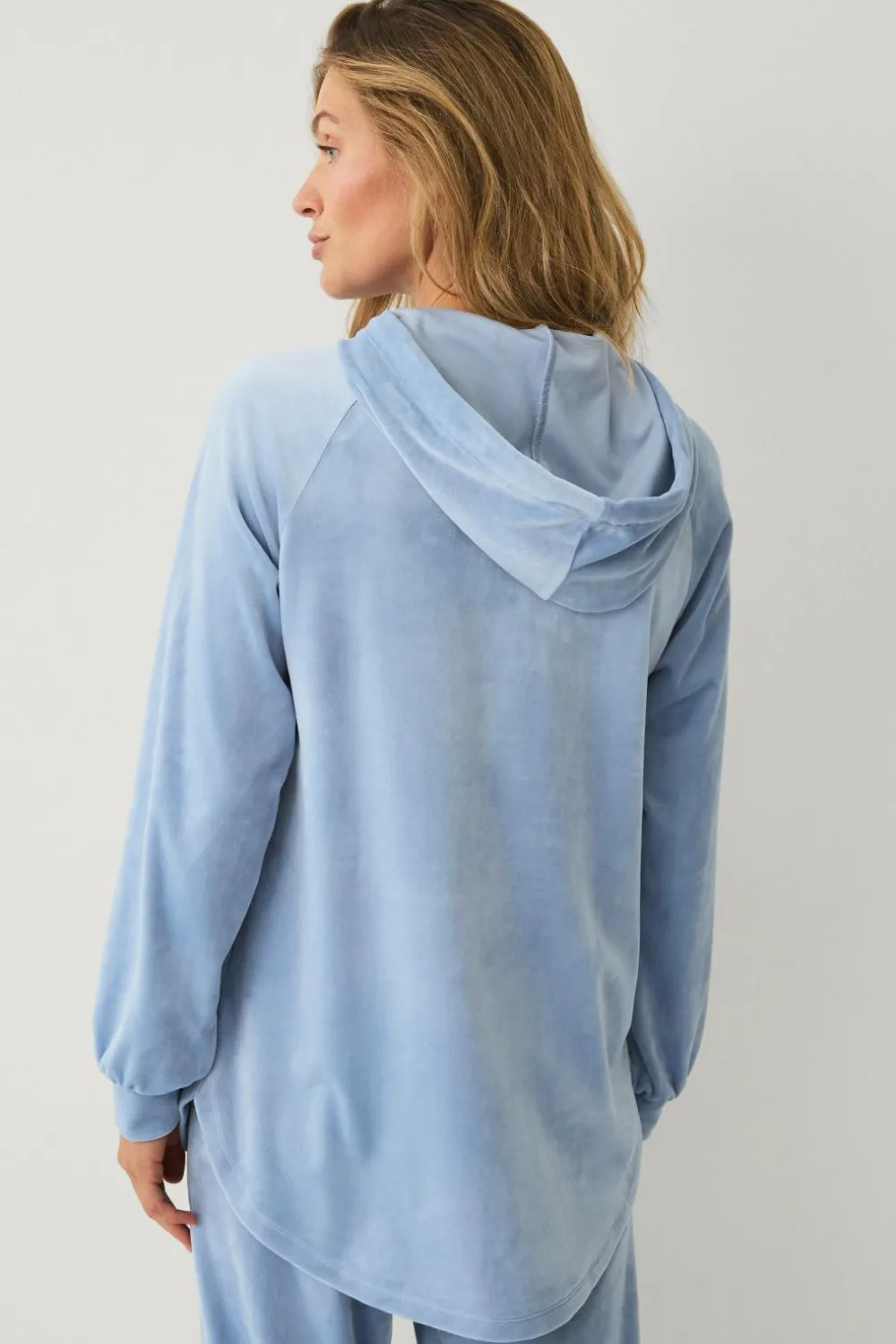 Ellos Loungewear & Homewear|Sweatshirts & Hoodies>Collection Hættetrøje i velour lyseblå