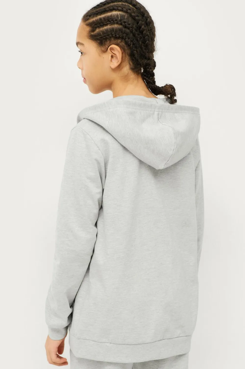 Ellos Basistøj|Sweatshirts & Hoodies>Collection Hættetrøje Basic Sweatshirt Lysegrå melange