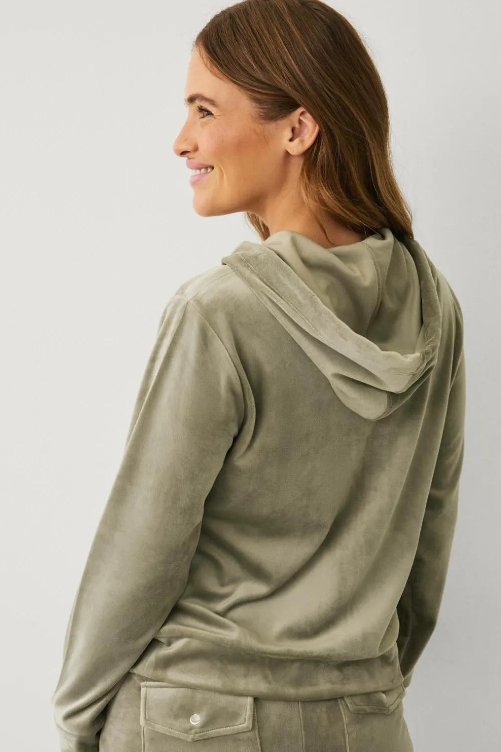 Ellos Loungewear & Homewear|Sweatshirts & Hoodies>Collection Hættetrøje i velour Grøn farve