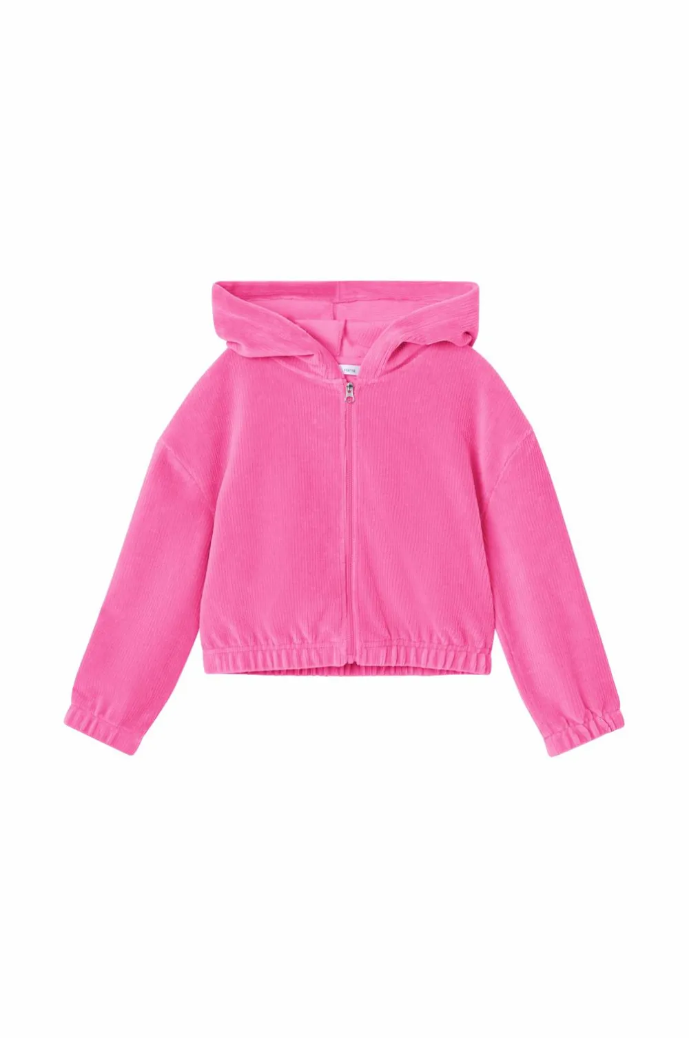 Ellos Collection Hættetrøje i velour rosa