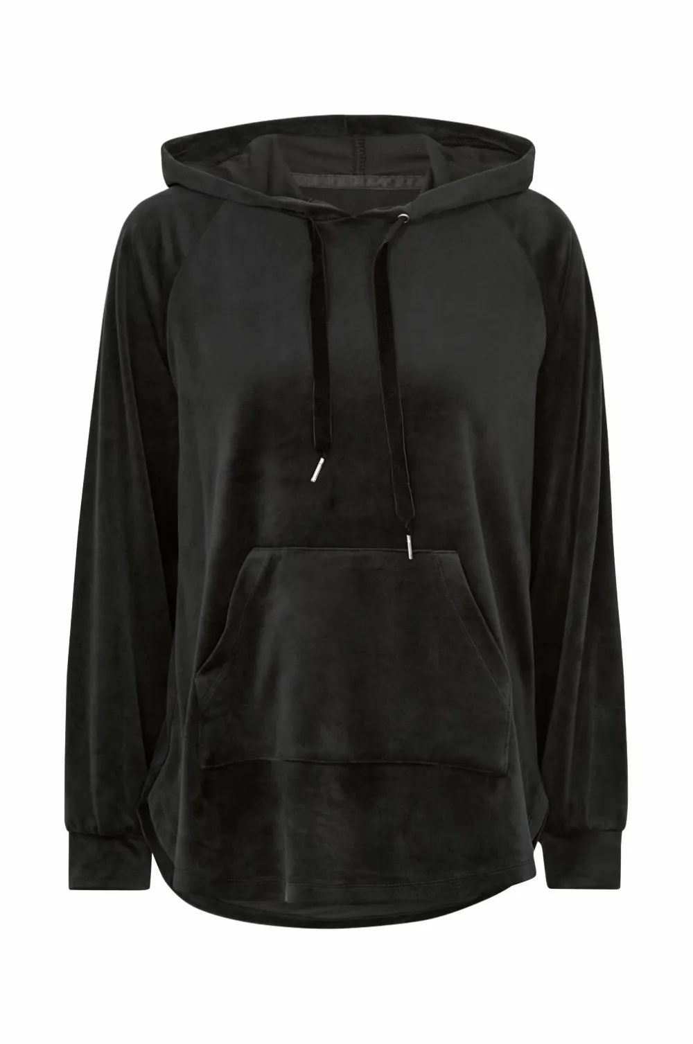 Ellos Loungewear & Homewear|Sweatshirts & Hoodies>Collection Hættetrøje i velour Sort