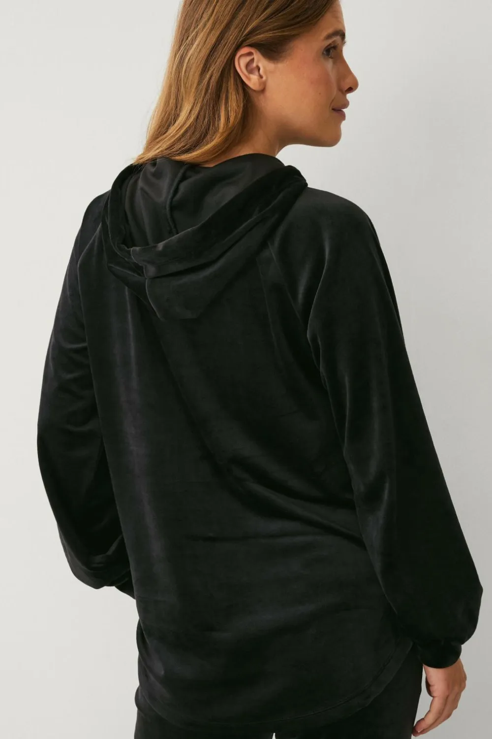 Ellos Loungewear & Homewear|Sweatshirts & Hoodies>Collection Hættetrøje i velour Sort