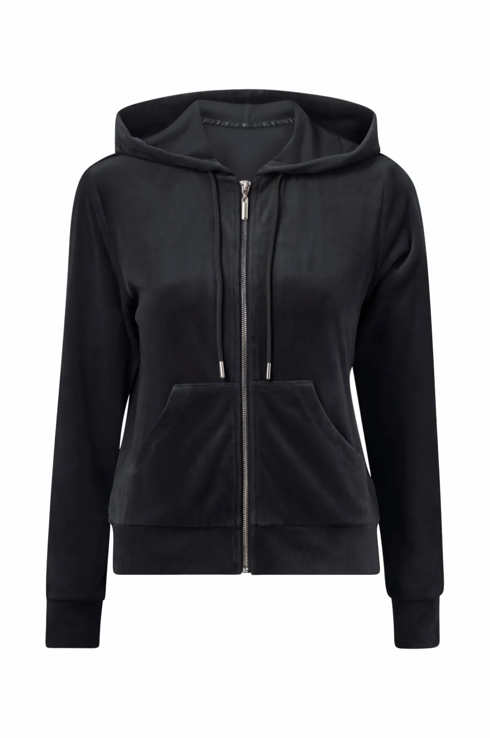 Ellos Loungewear & Homewear|Sweatshirts & Hoodies>Collection Hættetrøje i velour Sort