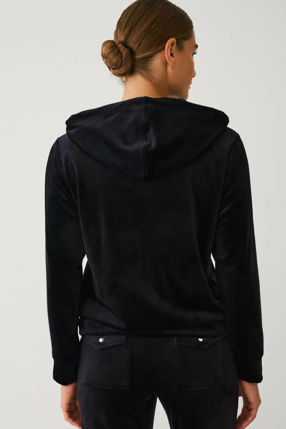 Ellos Loungewear & Homewear|Sweatshirts & Hoodies>Collection Hættetrøje i velour Sort