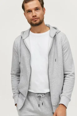 Ellos Collection Hættetrøje John Gråmeleret Discount