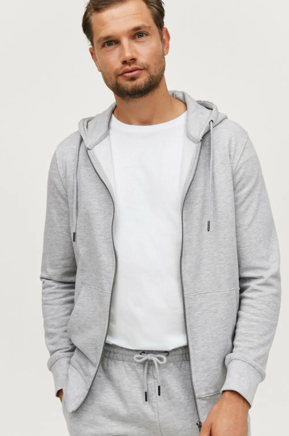 Ellos Collection Hættetrøje John Gråmeleret Discount
