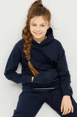Ellos Basistøj>Collection Hættetrøje Basic Blue/misty grey