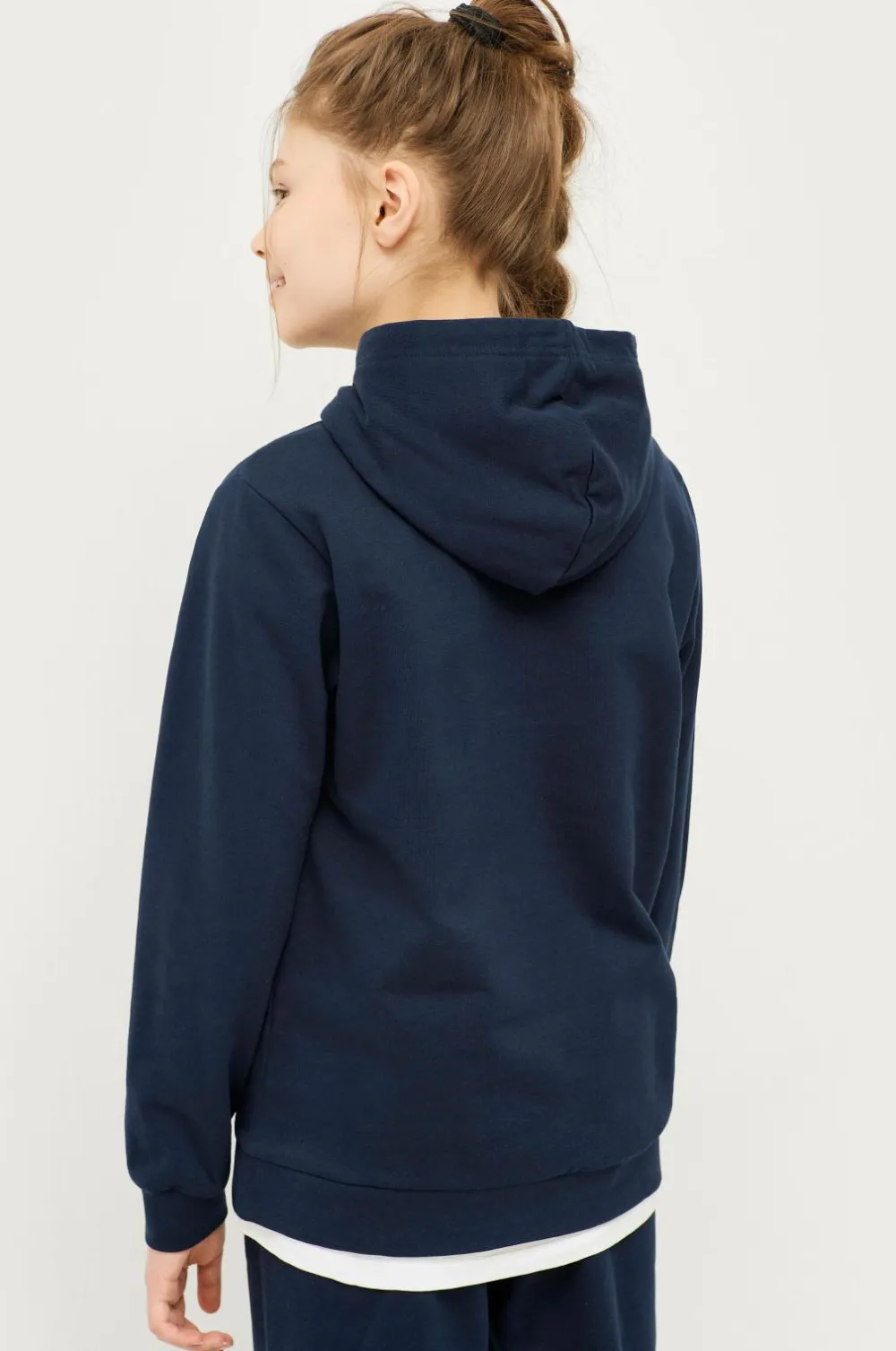 Ellos Basistøj>Collection Hættetrøje Basic Blue/misty grey