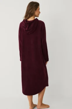 Ellos Collection Hyggelig kjole i fleece Mørkrød Online