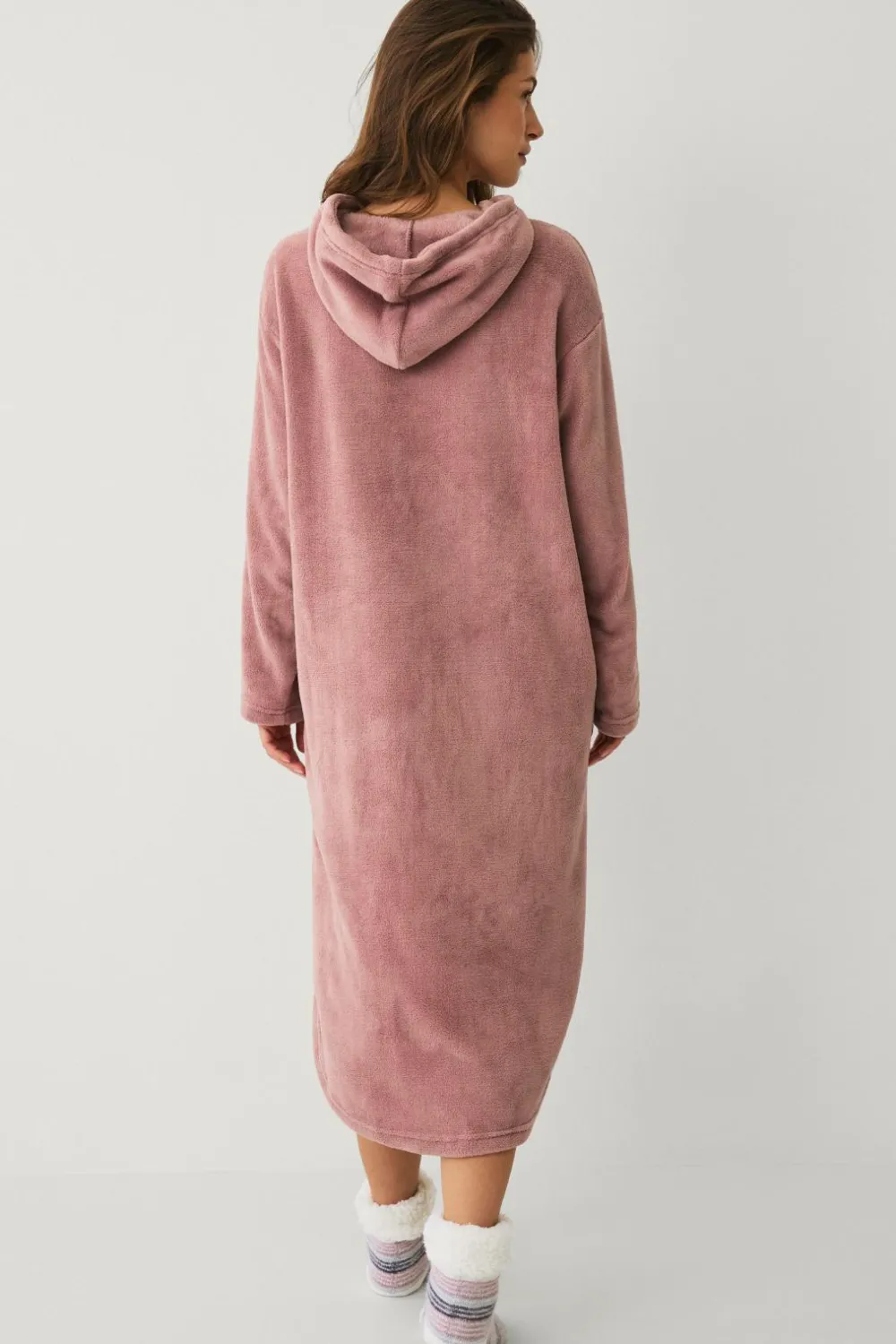 Ellos Collection Hyggelig kjole i fleece Lyslilla Sale