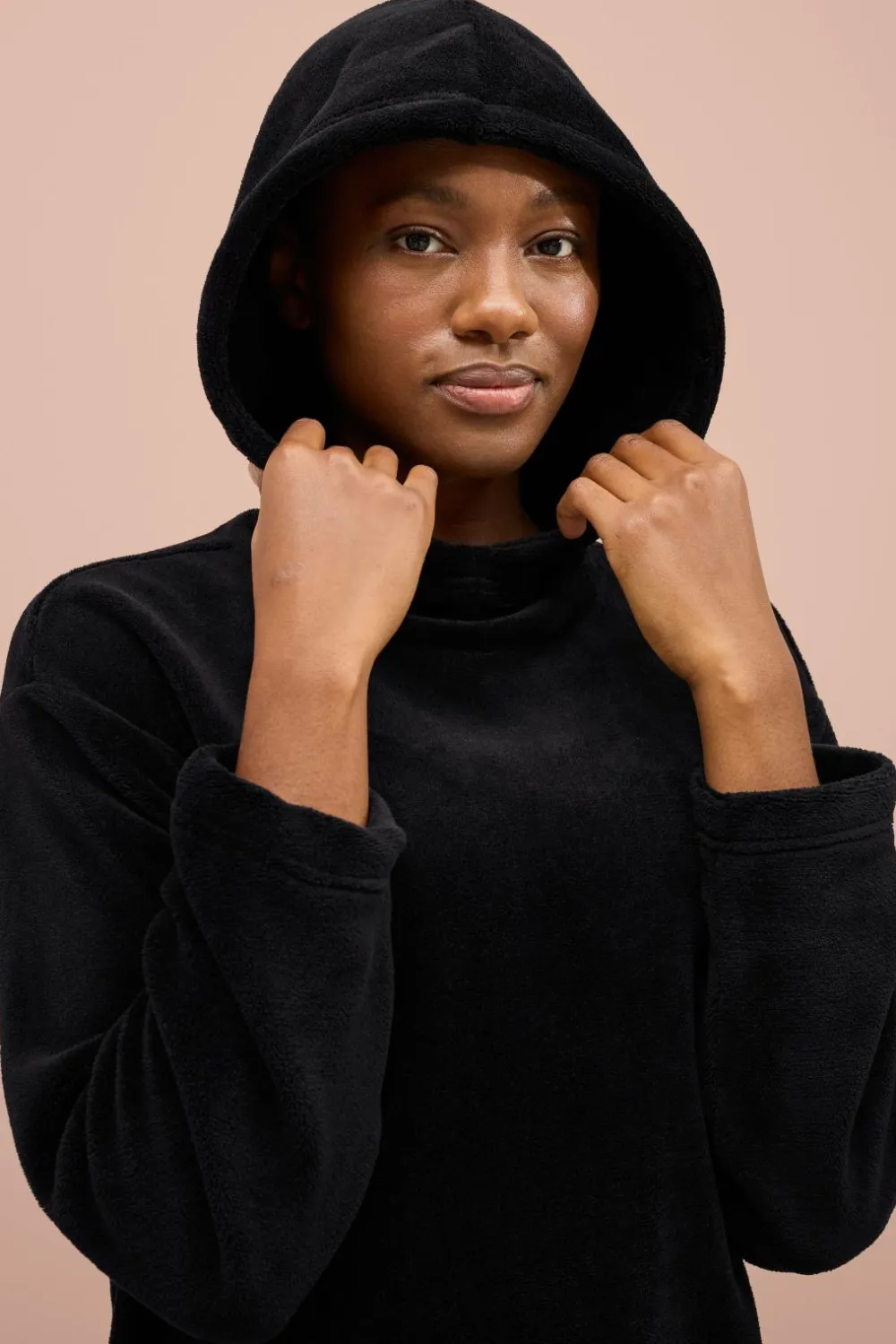 Ellos Nattøj|Loungewear & Homewear>Collection Hyggelig kjole i fleece Sort
