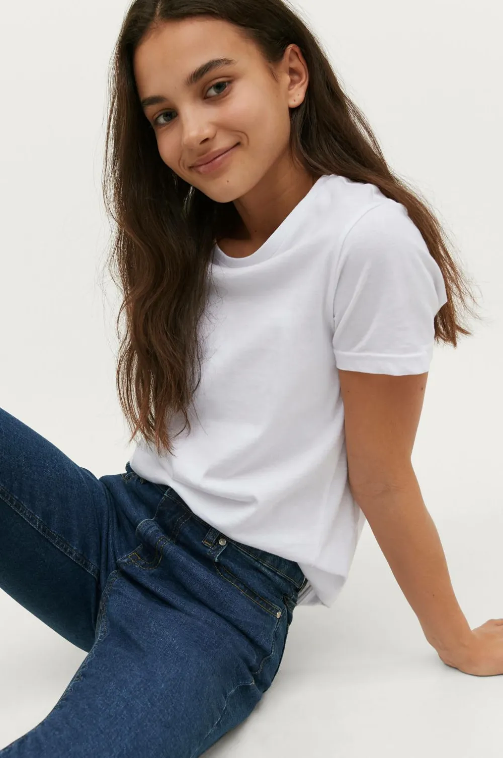 Ellos Jeans>Collection Jeans Jeans Andrea Slim B Girl Denim mørkeblå