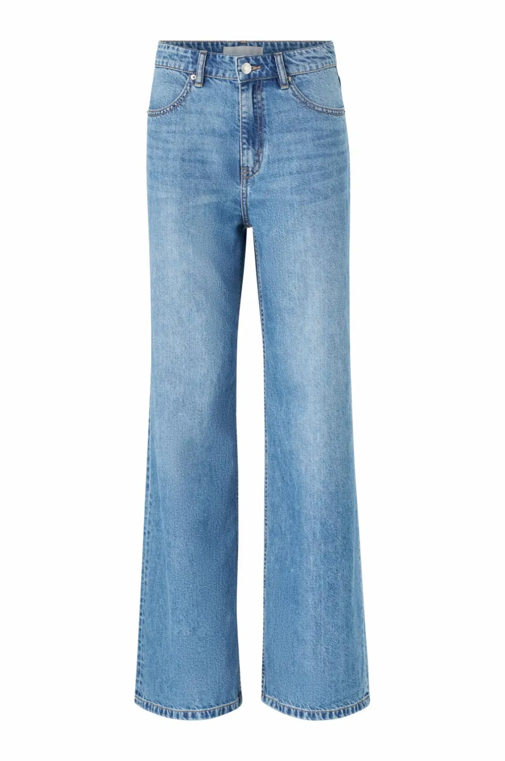 Ellos Collection Jeans med brede ben og høj talje Mellemblå vasket Hot