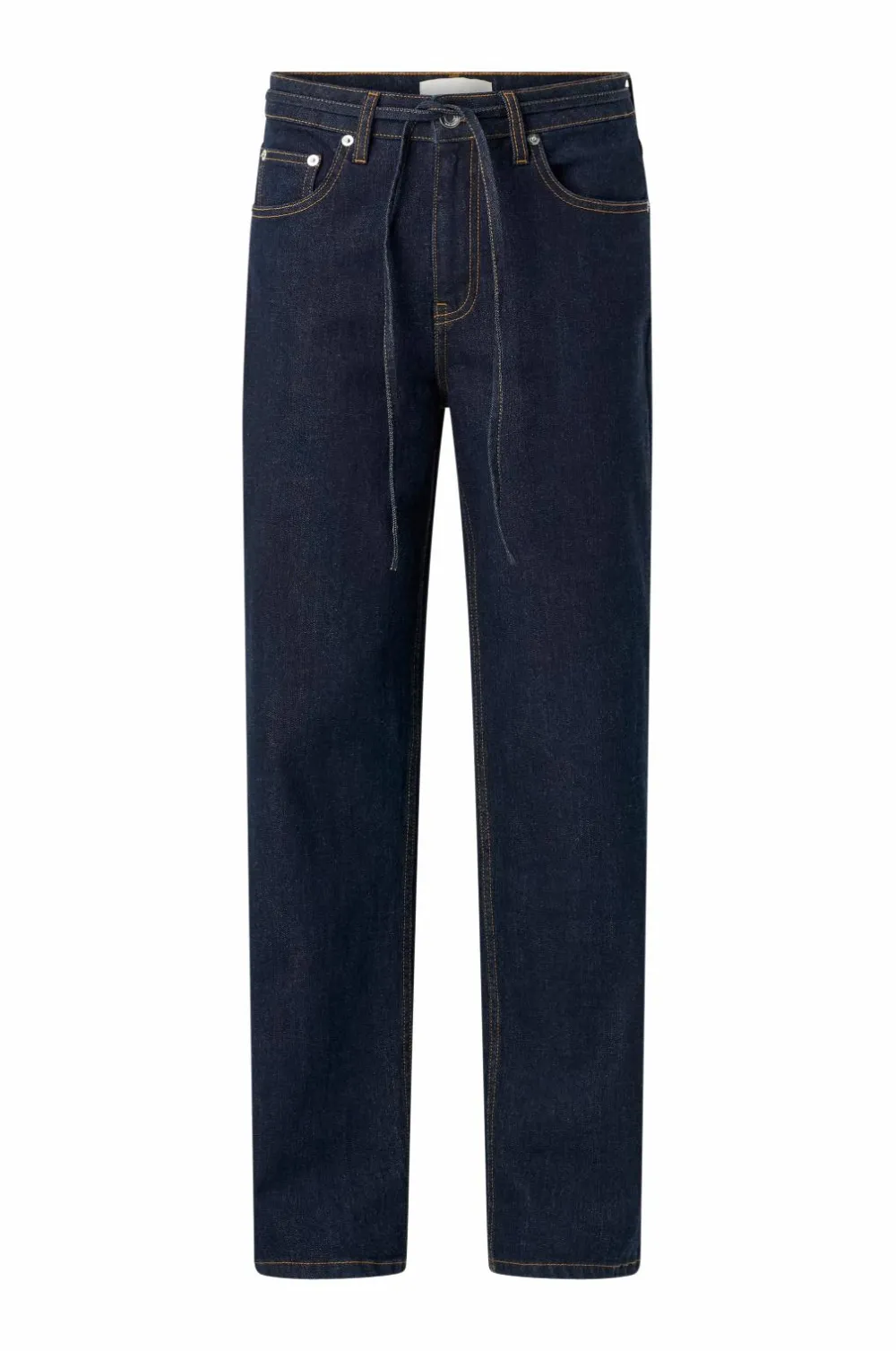 Ellos Collection Jeans med brede ben og bindebånd i taljen Skyllingvask Discount