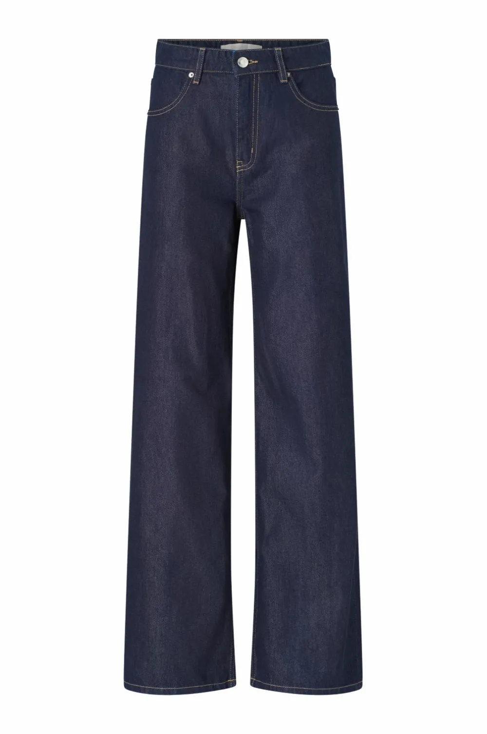 Ellos Jeans>Collection Jeans med brede ben og høj talje Mørkeblå