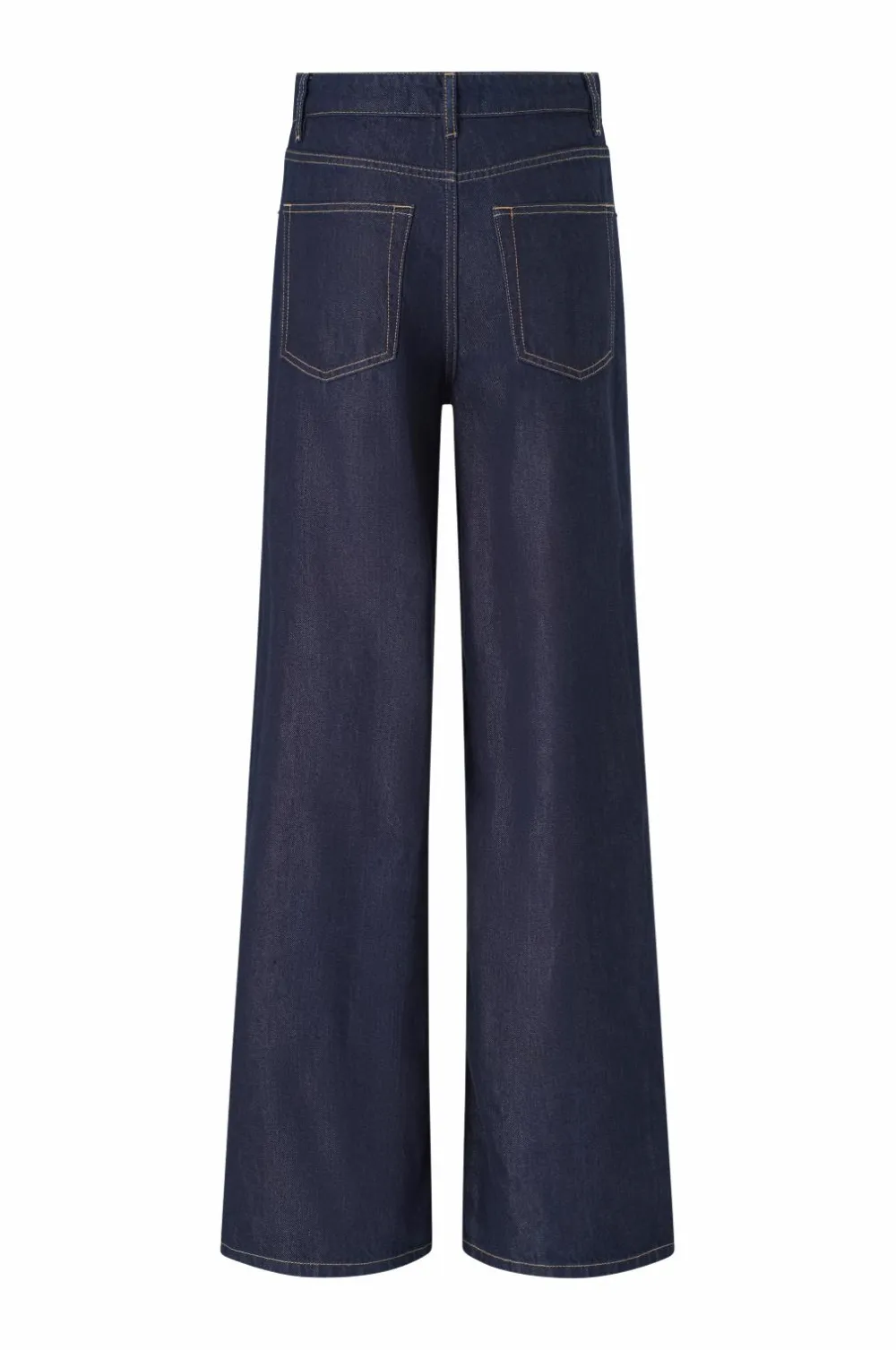 Ellos Jeans>Collection Jeans med brede ben og høj talje Mørkeblå